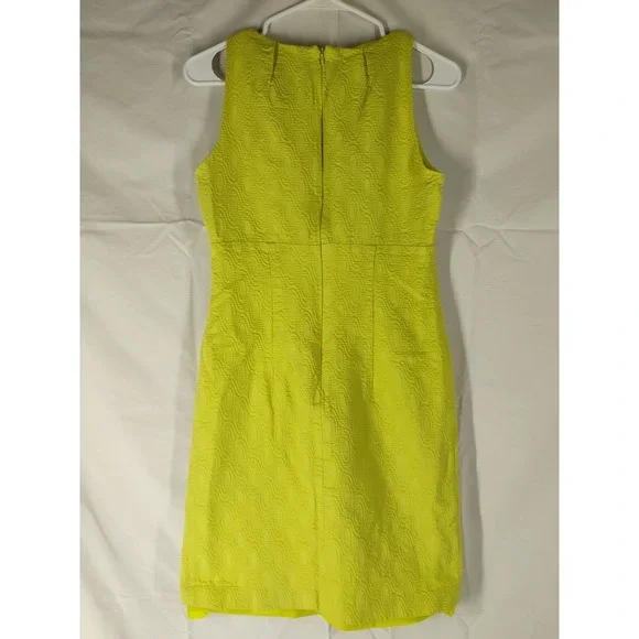 Madison Leigh Women's Size 8 Yellowish Green Sleeveless Dress Mid Length - Picture 6 of 10